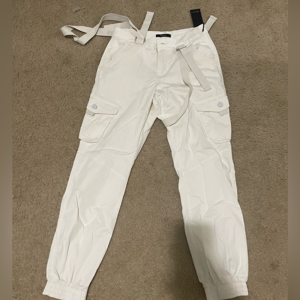 White cargo pants